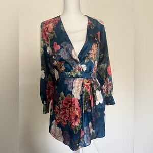 Zara Floral Wrap Dress - Multicolor
